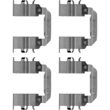 Hella | Zubehörsatz, Scheibenbremsbelag | 8DZ 355 204-751