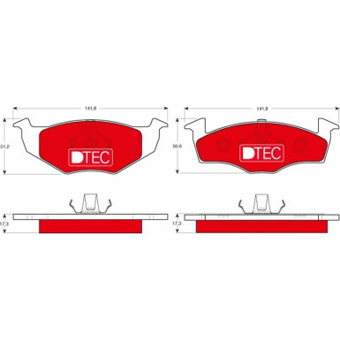 GDB1274DTE Bremsbelagsatz, Scheibenbremse DTEC COTEC