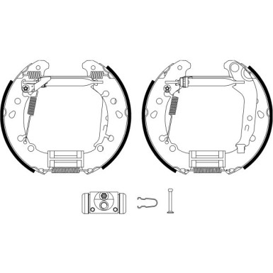 Hella Bremsbackensatz Shoe Kit Pro 8DB 355 022-791