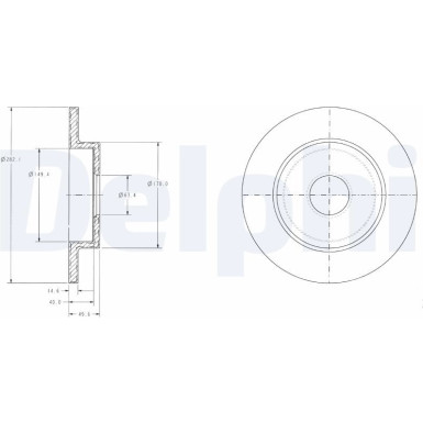 Delphi | Bremsscheibe | BG3761