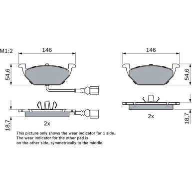 0 986 494 524 Bremsbelagsatz, Scheibenbremse