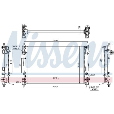 Nissens | Kühler, Motorkühlung | 617864