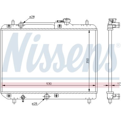 Nissens | Kühler, Motorkühlung | 64177