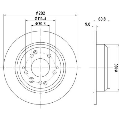 Hella | Bremsscheibe | 8DD 355 105-001