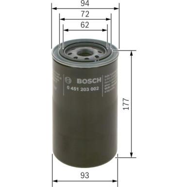 BOSCH 0 451 203 002 Ölfilter