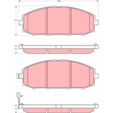 GDB3361 Bremsbelagsatz, Scheibenbremse