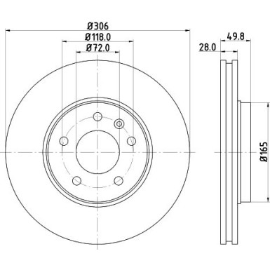 Hella | Bremsscheibe | 8DD 355 108-951