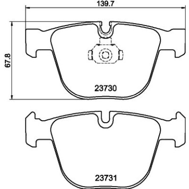 Hella | Bremsbelagsatz, Scheibenbremse | 8DB 355 010-751