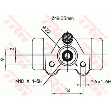 TRW | Radbremszylinder | BWD127