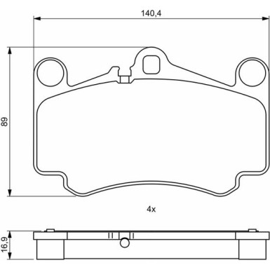 0 986 494 710 Bremsbelagsatz, Scheibenbremse