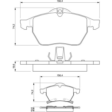 BOSCH Bremsbelagsatz, Scheibenbremse 0 986 424 488