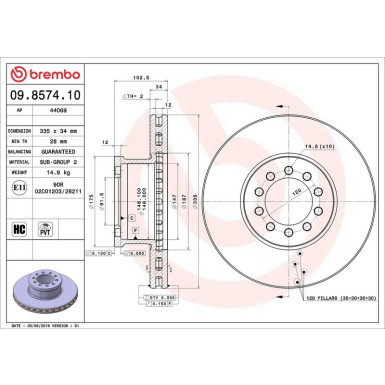 Brembo | Bremsscheibe | 09.8574.10