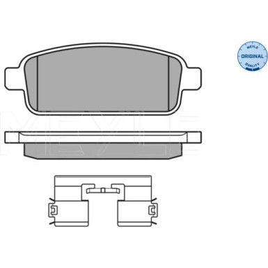 025 250 9616/W Bremsbelagsatz, Scheibenbremse MEYLE-ORIGINAL: True to OE.