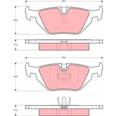 TRW Bremsbelagsatz, Scheibenbremse COTEC GDB1189