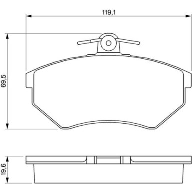 BOSCH Bremsbelagsatz, Scheibenbremse 0 986 460 944