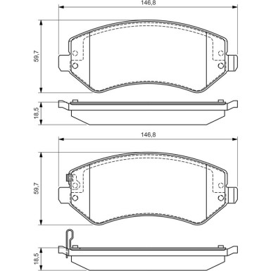 BOSCH Bremsbelagsatz, Scheibenbremse 0 986 494 357