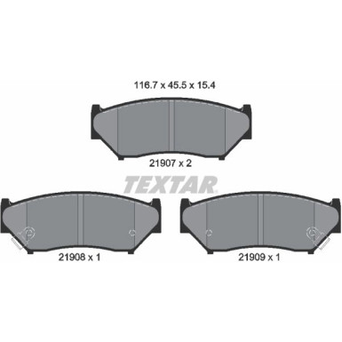 2190701 Bremsbelagsatz, Scheibenbremse