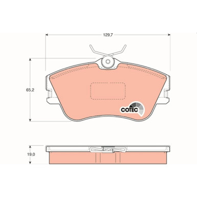 GDB1092 Bremsbelagsatz, Scheibenbremse COTEC