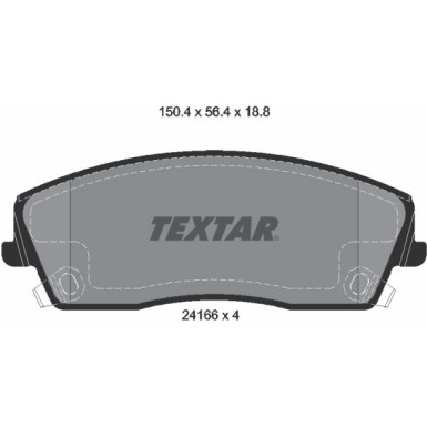 Textar Bremsbelagsatz, Scheibenbremse Q+ 2416601