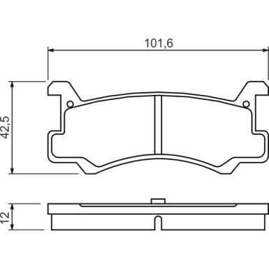 0 986 460 080 Bremsbelagsatz, Scheibenbremse