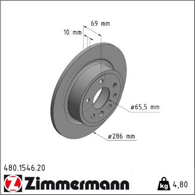 Zimmermann Bremsscheibe Coat Z 480.1546.20