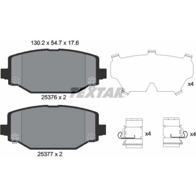 2537601 Bremsbelagsatz, Scheibenbremse