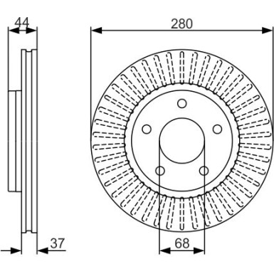 BOSCH Bremsscheibe 0 986 479 A28