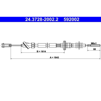 24.3728-2002.2 Seilzug, Kupplungsbetätigung