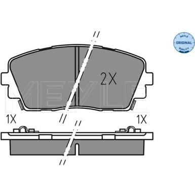025 253 6516 Bremsbelagsatz, Scheibenbremse MEYLE-ORIGINAL: True to OE.