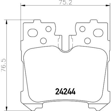Hella | Bremsbelagsatz, Scheibenbremse | 8DB 355 006-651