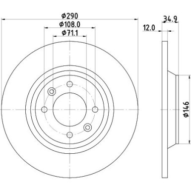 Hella | Bremsscheibe | 8DD 355 117-291
