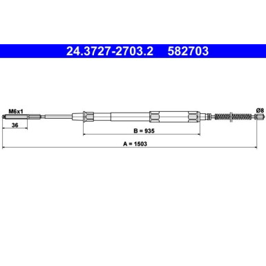 24.3727-2703.2 Seilzug, Feststellbremse