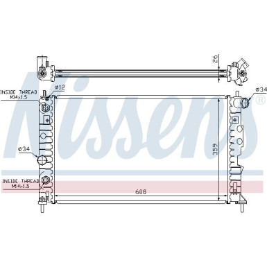 Nissens | Kühler, Motorkühlung | 68003A