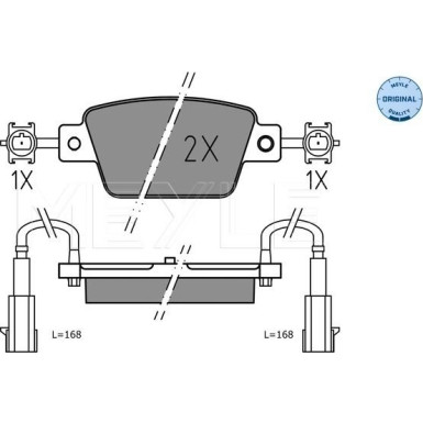 Meyle Bremsbelagsatz, Scheibenbremse MEYLE-ORIGINAL: True to OE 025 237 1418