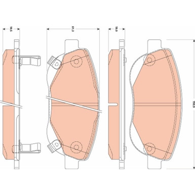 GDB3511 Bremsbelagsatz, Scheibenbremse