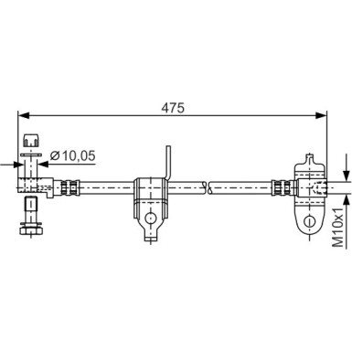 BOSCH | Bremsschlauch | 1 987 481 045