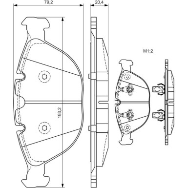 BOSCH Bremsbelagsatz, Scheibenbremse 0 986 494 217