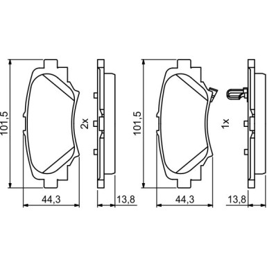 0 986 494 803 Bremsbelagsatz, Scheibenbremse