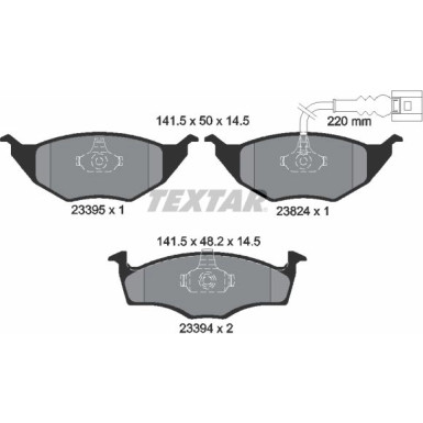 2339502 Bremsbelagsatz, Scheibenbremse