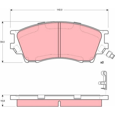 GDB3230 Bremsbelagsatz, Scheibenbremse GDB3230 Bremsbelagsatz, Scheibenbremse