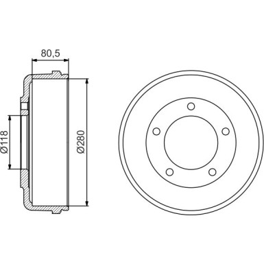 0 986 477 203 Bremstrommel