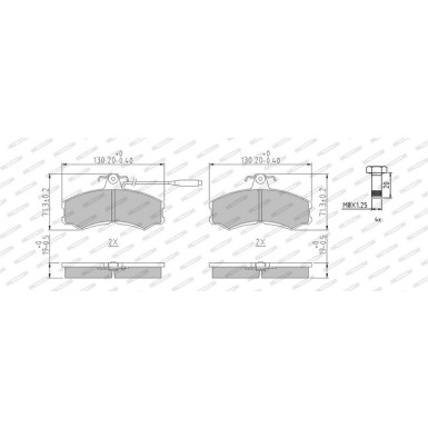 Ferodo Bremsbelagsatz, Scheibenbremse PREMIER ECO FRICTION FVR287