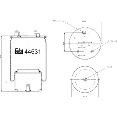 FEBI BILSTEIN 44631 Federbalg, Luftfederung