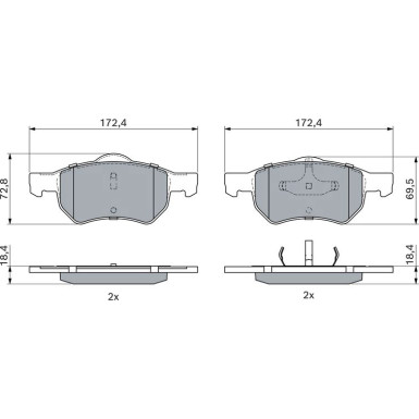 BOSCH | Bremsbelagsatz, Scheibenbremse | 0 986 424 668