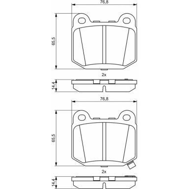 BOSCH Bremsbelagsatz, Scheibenbremse 0 986 494 865