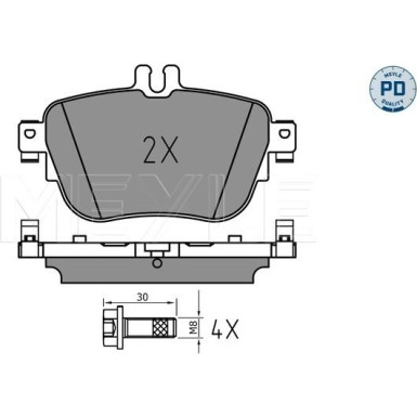 Meyle Bremsbelagsatz, Scheibenbremse MEYLE-PD: Advanced performance and design 025 224 3716/PD