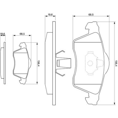0 986 494 008 Bremsbelagsatz, Scheibenbremse