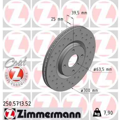 Zimmermann | Bremsscheibe | 250.5713.52
