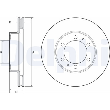 Delphi | Bremsscheibe | BG4557