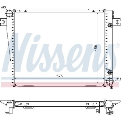 Nissens | Kühler, Motorkühlung | 60601A